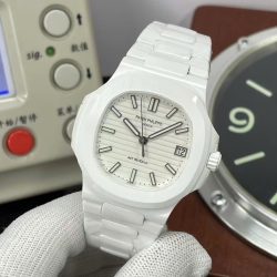 Đồng Hồ Patek Philippe Nautilus 5711 Chế Tác Vỏ Gốm Trắng Cao Cấp Nhất 40mm (8)