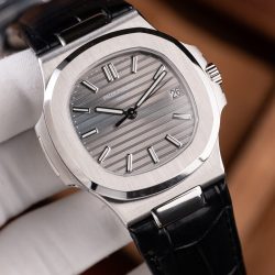 Đồng Hồ Patek Philippe Nautilus 5711 Replica 11 Mặt Xám Dây Da Tinh Chỉnh Xưởng BBF 40mm (2)