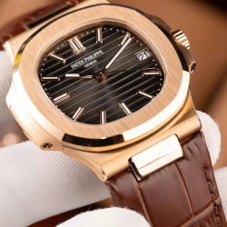 Đồng Hồ Patek Philippe Nautilus 5711R Chế Tác Mặt Xám Dây Da Máy Khắc Xưởng BBF 40mm (2)