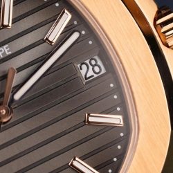 Đồng Hồ Patek Philippe Nautilus 5711R Chế Tác Mặt Xám Dây Da Máy Khắc Xưởng BBF 40mm (2)