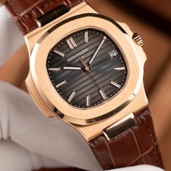 Đồng Hồ Patek Philippe Nautilus 5711R Chế Tác Mặt Xám Dây Da Máy Khắc Xưởng BBF 40mm (2)