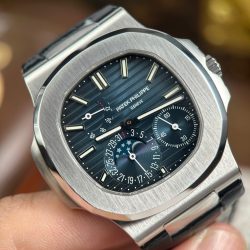 Đồng Hồ Patek Philippe Nautilus 5712 Rep 1 1 Mặt Xanh Blue Dây Da Máy Khắc Xưởng PPF 40mm (2)