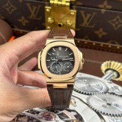 Đồng Hồ Patek Philippe Nautilus 5712R Chế Tác Mặt Xám Dây Da Lõi Máy Khắc Xưởng PPF 40mm (2)