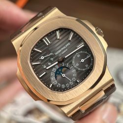 Đồng Hồ Patek Philippe Nautilus 5712R Chế Tác Mặt Xám Dây Da Lõi Máy Khắc Xưởng PPF 40mm (2)