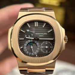 Đồng Hồ Patek Philippe Nautilus 5712R Chế Tác Mặt Xám Dây Da Lõi Máy Khắc Xưởng PPF 40mm (2)