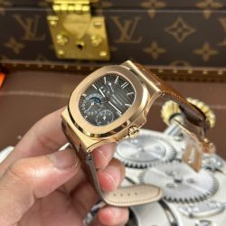 Đồng Hồ Patek Philippe Nautilus 5712R Chế Tác Mặt Xám Dây Da Lõi Máy Khắc Xưởng PPF 40mm (2)