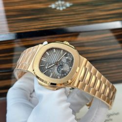 Đồng Hồ Patek Philippe Nautilus 5712R Rep 11 Mặt Xám Dây Kim Loại Máy Khắc Xưởng PPF 40mm (2)