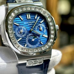 Đồng Hồ Patek Philippe Nautilus 5740G Rep 11 Cao Cấp Đính Đá Mặt Xanh Xưởng TWS 40mm (1)