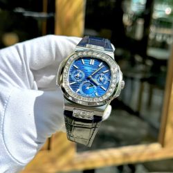 Đồng Hồ Patek Philippe Nautilus 5740G Rep 11 Cao Cấp Đính Đá Mặt Xanh Xưởng TWS 40mm (1)