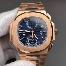 Đồng Hồ Patek Philippe Replica 11 Nautilus 5990 Mặt Xanh Dương Mạ Vàng Hồng 40 (1)