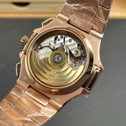 Đồng Hồ Patek Philippe Replica 11 Nautilus 5990 Mặt Xanh Dương Mạ Vàng Hồng 40 (1)