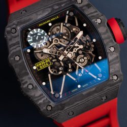 Đồng Hồ Richard Mille Chế Tác RM35-01 Rafael Nadal Màu Đỏ Vỏ Carbon NTPT Xưởng ZF 49,9x43mm (2)