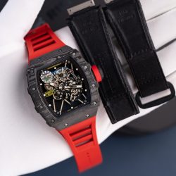 Đồng Hồ Richard Mille Chế Tác RM35-01 Rafael Nadal Màu Đỏ Vỏ Carbon NTPT Xưởng ZF 49,9x43mm (2)