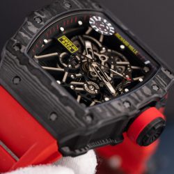 Đồng Hồ Richard Mille Chế Tác RM35-01 Rafael Nadal Màu Đỏ Vỏ Carbon NTPT Xưởng ZF 49,9x43mm (2)