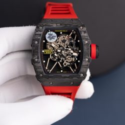 Đồng Hồ Richard Mille Chế Tác RM35-01 Rafael Nadal Màu Đỏ Vỏ Carbon NTPT Xưởng ZF 49,9x43mm (2)