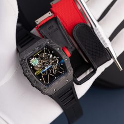 Đồng Hồ Richard Mille Chế Tác RM35-01 Rafael Nadal Vỏ Carbon NTPT Màu Đen Xưởng ZF 49,9x43mm (2)