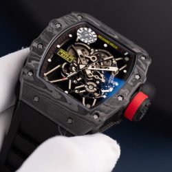 Đồng Hồ Richard Mille Chế Tác RM35-01 Rafael Nadal Vỏ Carbon NTPT Màu Đen Xưởng ZF 49,9x43mm (2)