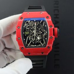 Đồng Hồ Richard Mille RM35-02 Replica 11 Vỏ Carbon Đỏ Dây Cao Su Đen 45mm (2)