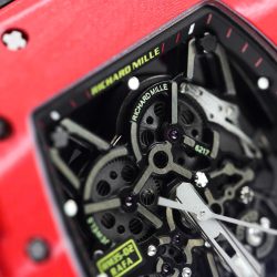 Đồng Hồ Richard Mille RM35-02 Replica 11 Vỏ Carbon Đỏ Dây Cao Su Đen 45mm (2)