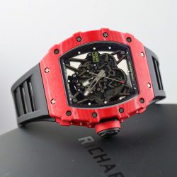 Đồng Hồ Richard Mille RM35-02 Replica 11 Vỏ Carbon Đỏ Dây Cao Su Đen 45mm (2)