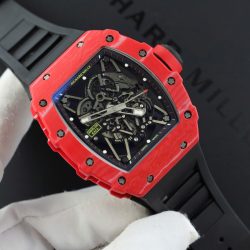 Đồng Hồ Richard Mille RM35-02 Replica 11 Vỏ Carbon Đỏ Dây Cao Su Đen 45mm (2)