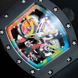 Đồng Hồ Richard Mille RM68-01 Cyril Kongo Replica 11 Vỏ Gốm Đen Dây Cao Su 45mm (2)