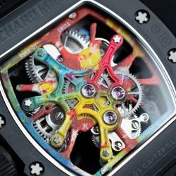 Đồng Hồ Richard Mille RM68-01 Cyril Kongo Replica 11 Vỏ Gốm Đen Dây Cao Su 45mm (2)