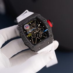 Đồng Hồ Richard Mille Rep 11 RM35-01 Rafael Nadal Vỏ Carbon NTPT Dây Cao Su Trắng Xưởng ZF 49,9x43mm (2)