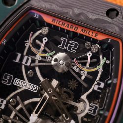 Đồng Hồ Richard Mille Replica 11 RM21-02 Tourbillon Aerodyne Green TPT Nhà Máy RM 43mm (2)