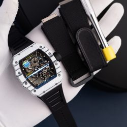 Đồng Hồ Richard Mille Replica 11 RM35-01 Rafael Nadal Vỏ Carbon NTPT Màu Trắng Xưởng ZF 49,9x43mm (2)