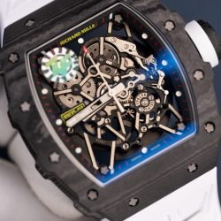 Đồng Hồ Richard Mille Rm35-02 Màu Trắng Rep 11 Vỏ Carbon Siêu Nhẹ Nhà Máy ZF 44mm (1)