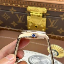 Đồng Hồ Rolex Cellini Moonphase 50535 Rep 11 Mạ Vàng Hồng Dây Da Nâu Xưởng KZ 39mm (2)