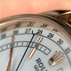 Đồng Hồ Rolex Cellini Moonphase 50535 Replica 11 Mạ Vàng Hồng Dây Da Đen Xưởng KZ 39mm (1)