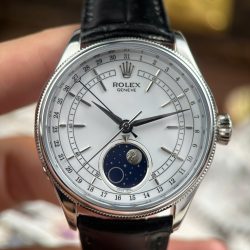 Đồng Hồ Rolex Cellini Moonphase 50535 Replica 11 Mặt Trắng Máy Cơ Thụy Sỹ Xưởng KZ 39mm (2)