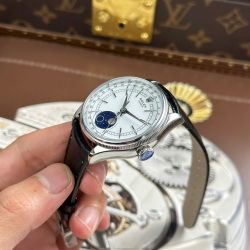 Đồng Hồ Rolex Cellini Moonphase 50535 Replica 11 Mặt Trắng Máy Cơ Thụy Sỹ Xưởng KZ 39mm (2)