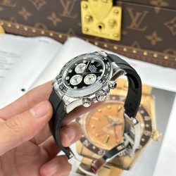 Đồng Hồ Rolex Cosmograph Daytona 126519LN Replica 11 Mặt Đen Cọc Số Đính Đá Xưởng Clean 40mm (2)