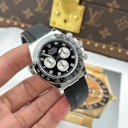 Đồng Hồ Rolex Cosmograph Daytona 126519LN Replica 11 Mặt Đen Cọc Số Đính Đá Xưởng Clean 40mm (2)