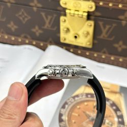 Đồng Hồ Rolex Cosmograph Daytona 126519LN Replica 11 Mặt Đen Cọc Số Đính Đá Xưởng Clean 40mm (2)