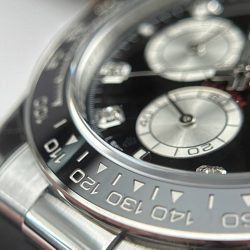 Đồng Hồ Rolex Cosmograph Daytona 126519LN Replica 11 Mặt Đen Cọc Số Đính Đá Xưởng Clean 40mm (2)