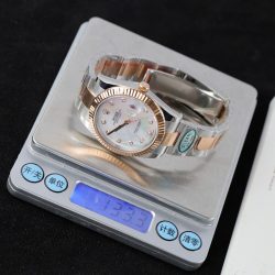 Đồng Hồ Rolex DateJust Mặt Xà Cừ Replica 11 Demi Vàng Hồng Dây Oyster Xưởng Clean 41mm (2)
