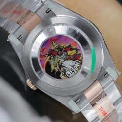 Đồng Hồ Rolex DateJust Mặt Xà Cừ Replica 11 Demi Vàng Hồng Dây Oyster Xưởng Clean 41mm (2)