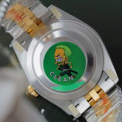 Đồng Hồ Rolex DateJust Rep 11 Mặt Vàng Cọc Số Đính Kim Cương Moissanite Xưởng Clean 41mm (2)