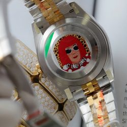 Đồng Hồ Rolex DateJust Replica 11 Mặt Đen Cọc Số Đính Kim Cương Moissanite Xưởng Clean 41mm (9)