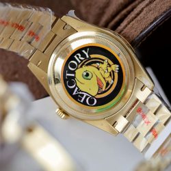 Đồng Hồ Rolex Day-Date Chế Tác Bọc Vàng 18K Đính Kim Cương Moissanite Xưởng QF 36mm (2)