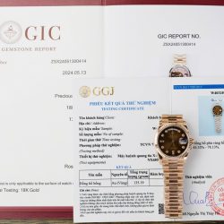 Đồng Hồ Rolex Day-Date Chế Tác Bọc Vàng Thật 18K Mặt Chocolate 36mm