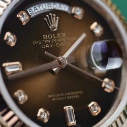 Đồng Hồ Rolex Day-Date Chế Tác Bọc Vàng Thật 18K Mặt Chocolate 36mm (2)