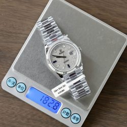 Đồng Hồ Rolex Day-Date Chế Tác Mặt Số Đính Full Kim Cương Moissanite Xưởng GM 40mm (2)