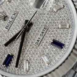 Đồng Hồ Rolex Day-Date Chế Tác Mặt Số Đính Full Kim Cương Moissanite Xưởng GM 40mm (2)