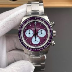 Đồng Hồ Rolex Daytona 116508 Warm Burgundy Replica Cao Cấp Mặt Số Tím 40mm (2)