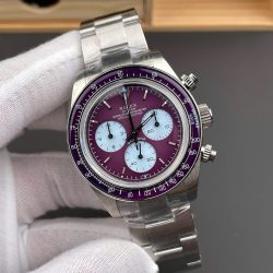 Đồng Hồ Rolex Daytona 116508 Warm Burgundy Replica Cao Cấp Mặt Số Tím 40mm (2)